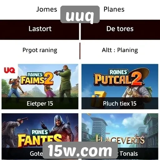 Comparativo de jogos disponíveis no site uuq